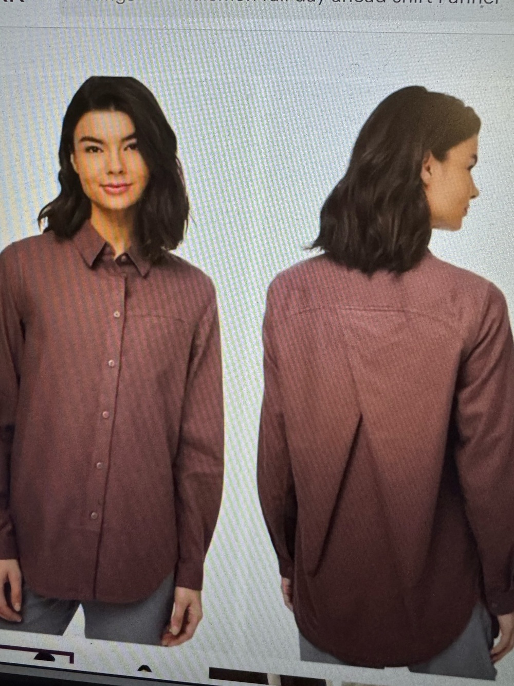 NWT Lululemon Full Day Ahead Shirt Flannel Size 6
